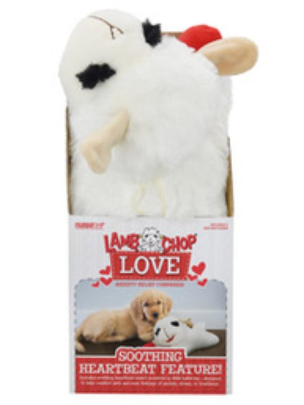NEW Multipet's Lamb Chop Love w/ Heartbeat Calming Dog Toy for Puppies & Rescues